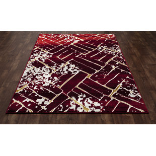 Mcconnell Geometric Red Area Rug
