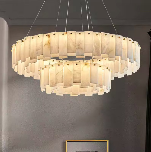 1 - Light Chandelier, 11" H x 39.4" W x 39.4" D