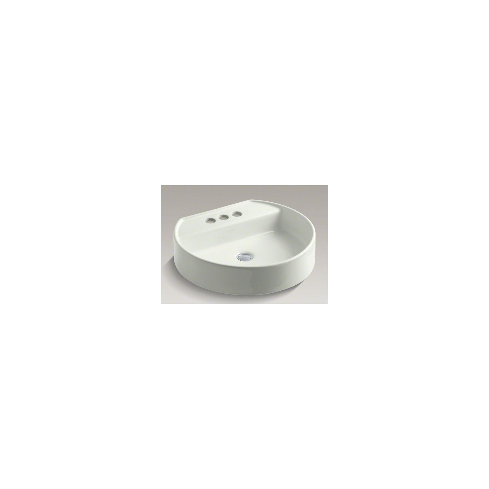 Chord Wading Pool Vessel Bathroom Sink, 4" Centers, Biscuit