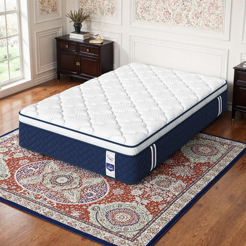 Hotel-Style Hybrid Mattress, Medium-Firm Full/Queen/King Size with 5-Zone Support & Cooling Coils - Fiberglass-Free, CertiPUR-US