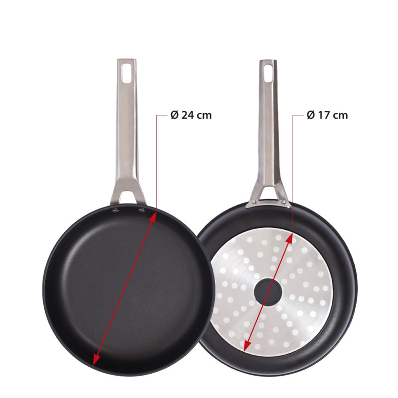 Stainless Steel Non-Stick Frying Pan Set