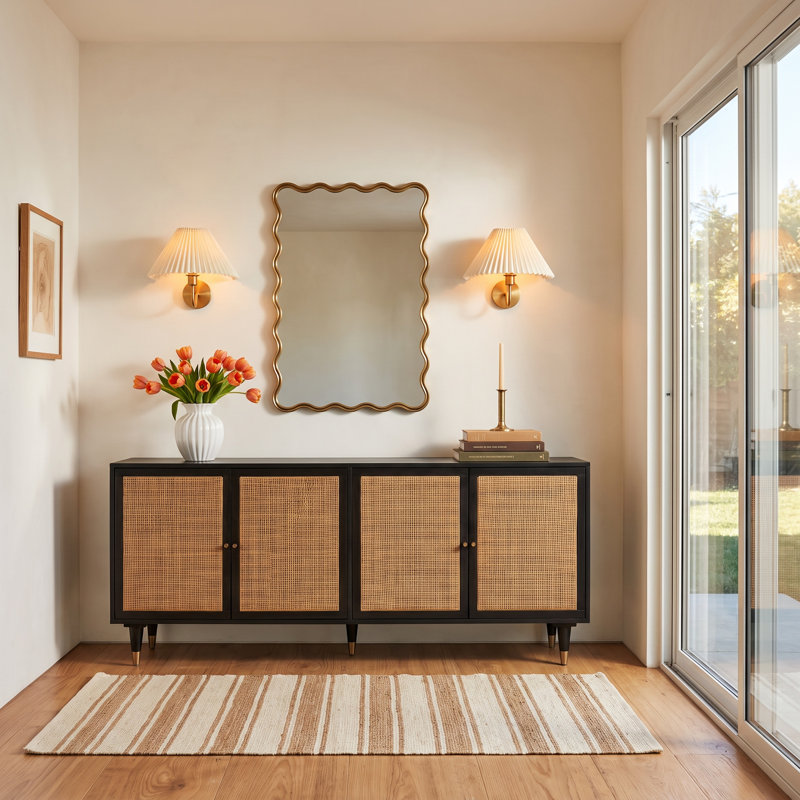 Tawny 72" Wide Sideboard, Black/Brown