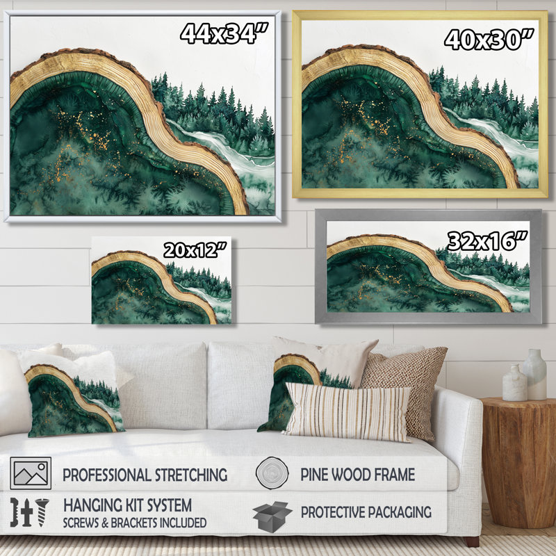 Glenese - Landscapes Canvas Art Print, Reproduction encadrée d'une seule photo, H 12 po x l 20 po, Doré