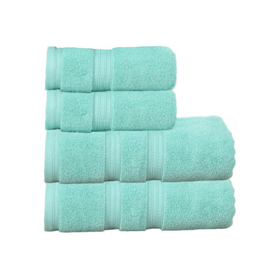 Ensemble de serviettes de bain 100% coton Elegance Essentials 550GSM Zero Twist (2 serviettes de bain, 2 serviettes à main)