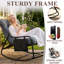 Fauteuil à bascule avec repose-pieds extensible, fauteuil inclinable Papasan surdimensionné avec coussin en velours côtelé et poche de rangement, structure en acier, pour intérieur et extérieur (chambre, salon, terrasse), beige-1343811093