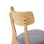 Chaises de salle à manger noyer Mid-Century (4 pièces) - gris foncé + revêtement naturel, style classique-873014091-873014095-873014094
