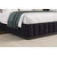 Grand lit en velours Dendy, bleu marine