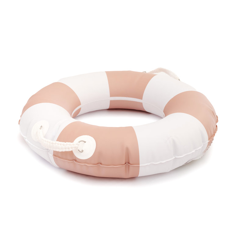 The Classic Pool Float, 10" H x 3" W x 7" D, Dusty Pink/White
