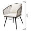 Ensemble de 2 chaises de patio en osier de style bohémien moderne avec coussins et table d'appoint 2 pièces-2008865991