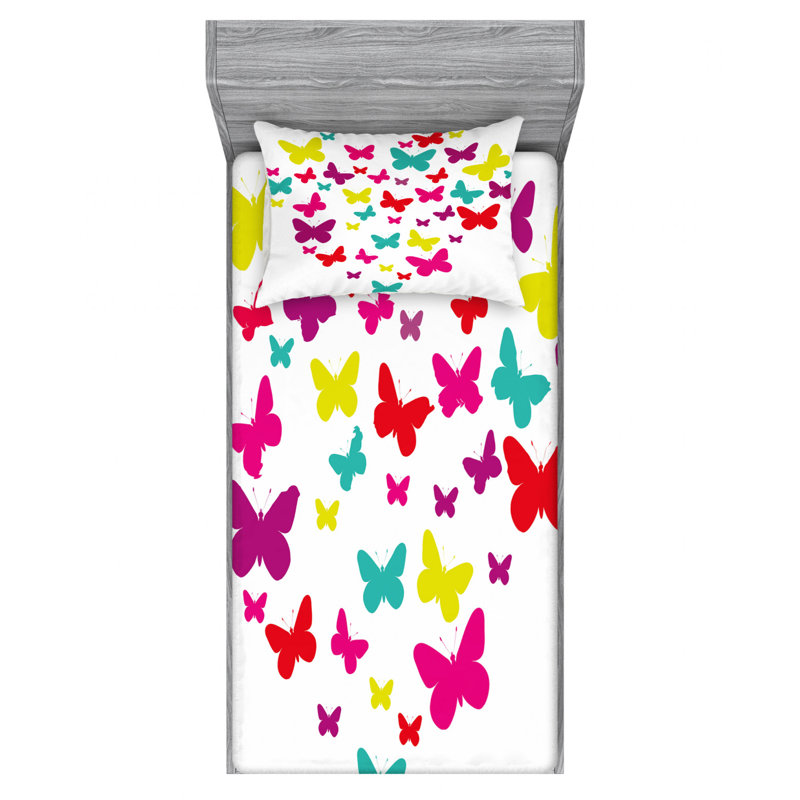 Microfiber Sheet Set, Twin Sheet Set with Fitted Sheet