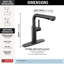 Robinet de cuisine noir mat Daneri avec douchette extractible, robinet d'évier de cuisine monotrou moderne, poignée simple, noir mat-100255279