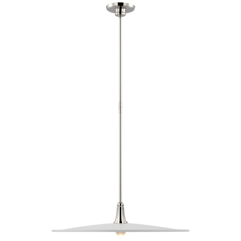 Truesdell 1 - Light LED Pendant, White, Hand-Rubbed Antique Brass