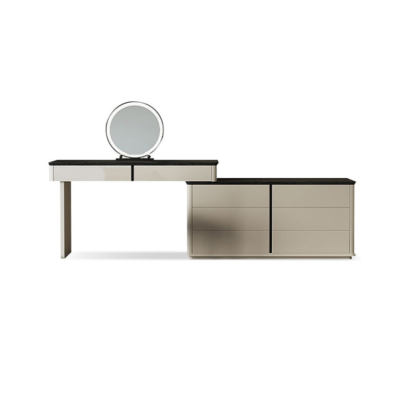 Makeup Vanity with Light mirror,8 drawers