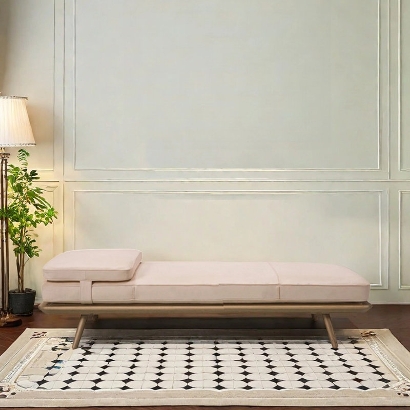 Solid wood bench seating area sofa cushion, 17.72" H x 62.99" W x 21.65" D