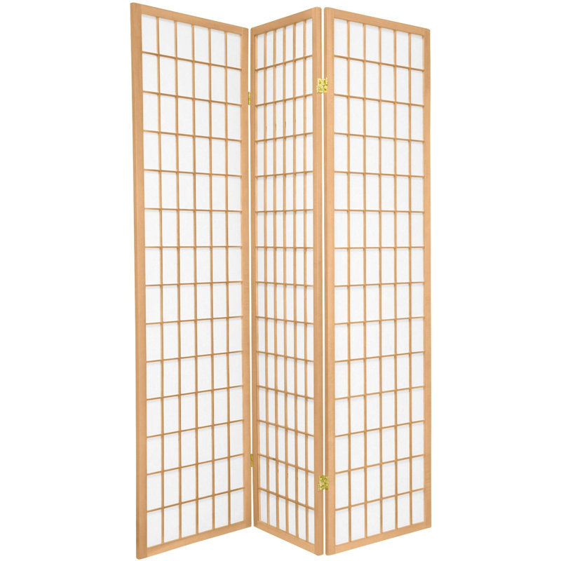 Cloison de style Shoji Niemann 70,5 pouces, 3, Naturel