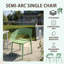 Chaise d'appoint en polypropylène Haze Green-190202958