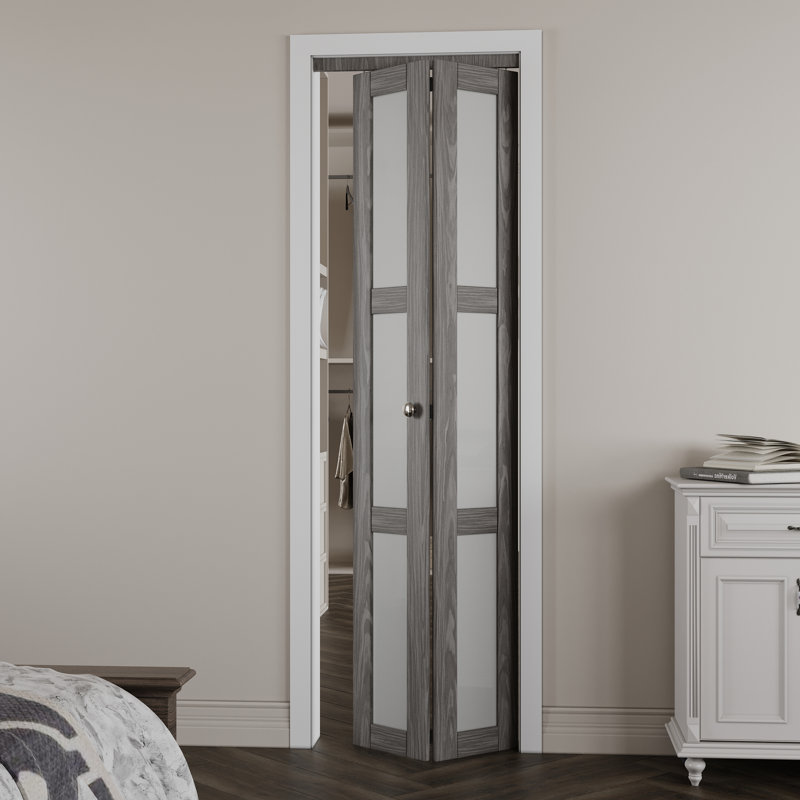 Porte pliante en bois manufacturé 3-Lite, 24 po x 80 po