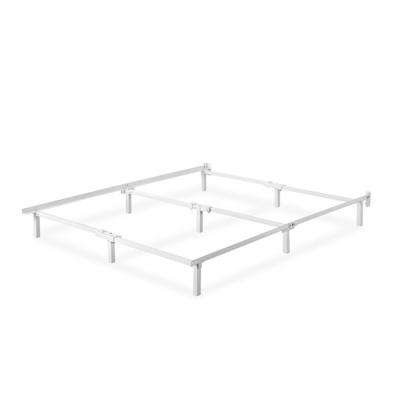 7" Steel Bed Frame - Sleep by Wayfair™, King, White