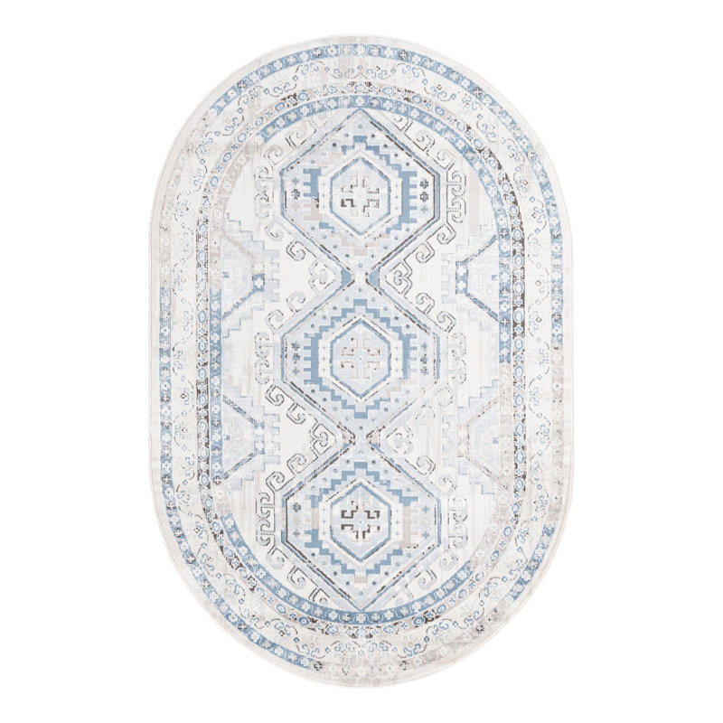 Fleeton Oriental Indoor Rug, Oval 5'3" x 8'