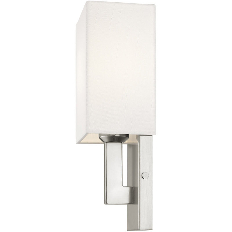 Flaire Flush Mounted Sconce, 13" H x 36" W x 11" D, Brushed Nickel