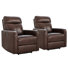 Fauteuil inclinable électrique Bex Ouzo Will en cuir véritable avec port USB (ensemble de 2)