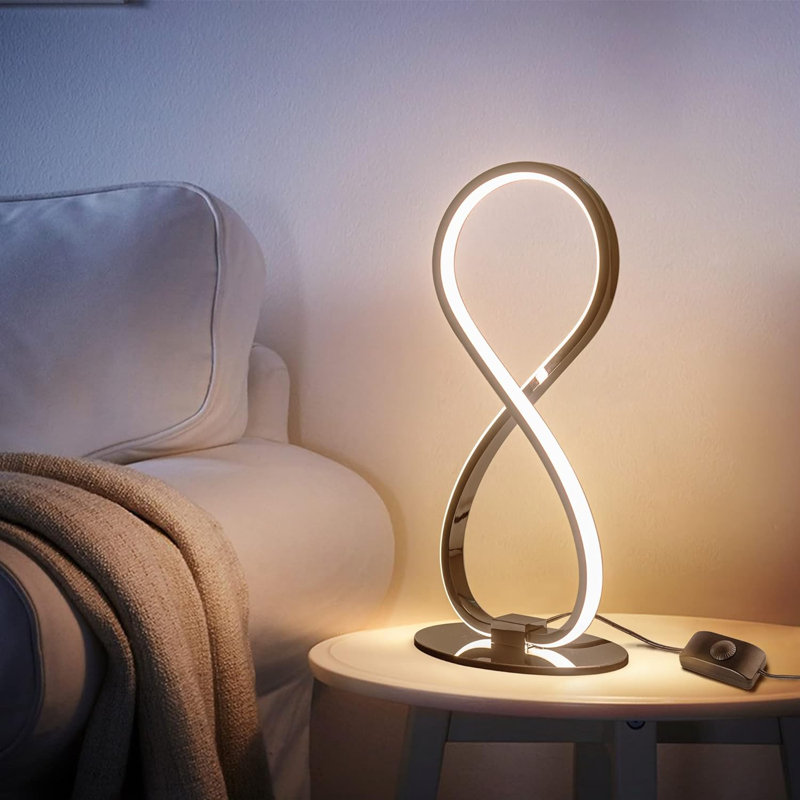Lampe fantaisie en métal Inaky, Chrome, 3200 K