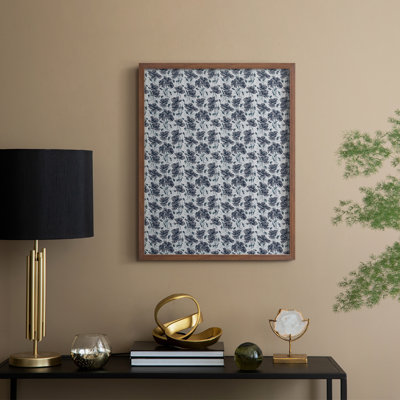 «Vintage Abstract Print Cxxi», reproduction encadrée - bois massif