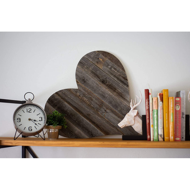 Décoration murale, Gris naturel vieilli, H 18 po x l 18 po x P 0,38 po