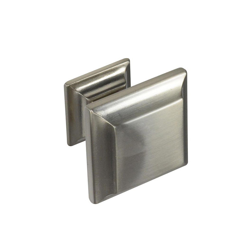 Origins 1 5/16" Length Square Knob, Brushed Nickel