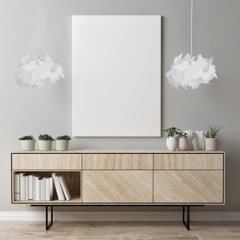 22cm H Plastic Novelty Pendant Shade ( Uno ), White