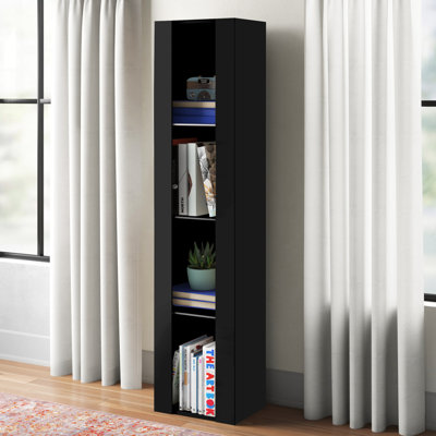 Balroop 15.75" Floating Bookcase with 16-Colour LED Lighting, High Gloss Finish