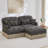 Deep Seat Sofas Chenille Leopard Modular Modern Ottoman For Home