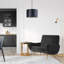 20cm H Paper Drum Lamp Shade ( Screw On ) in Black