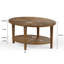 Solid Wood Oval Coffee Table-1347109654