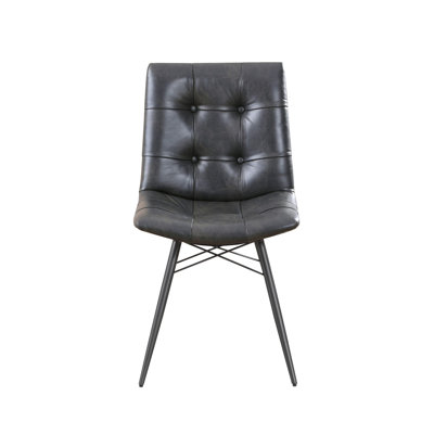 18'' H Tufted Faux Leather Upholstered Side Chair