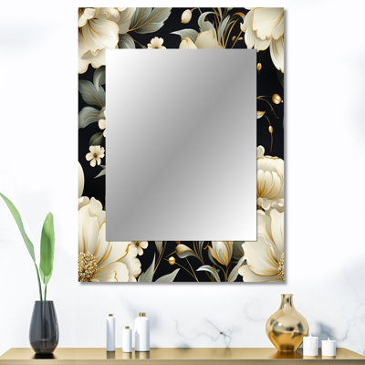 Motif victorien contemporain Lacey - motif floral - miroir mural floral