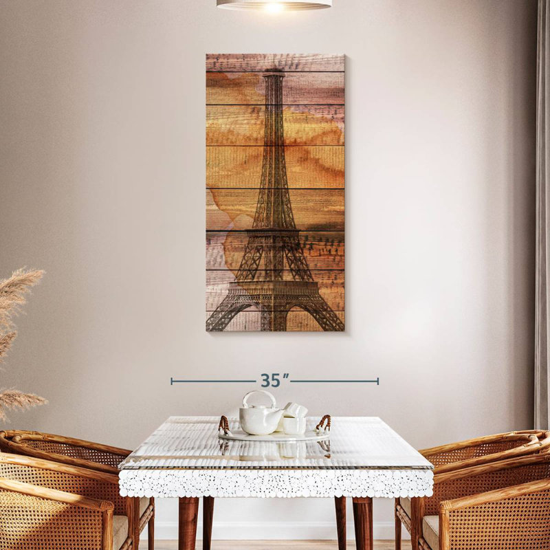 Tour Eiffel en bois, H 48 po x l 24 po