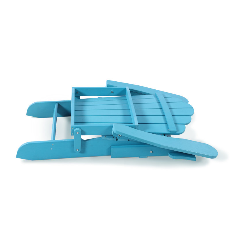 Chaise Adirondack pliante en plastique Henninger, Bleu turquoise