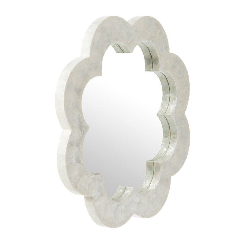 Bette Bud Wall Mirror, Natural White