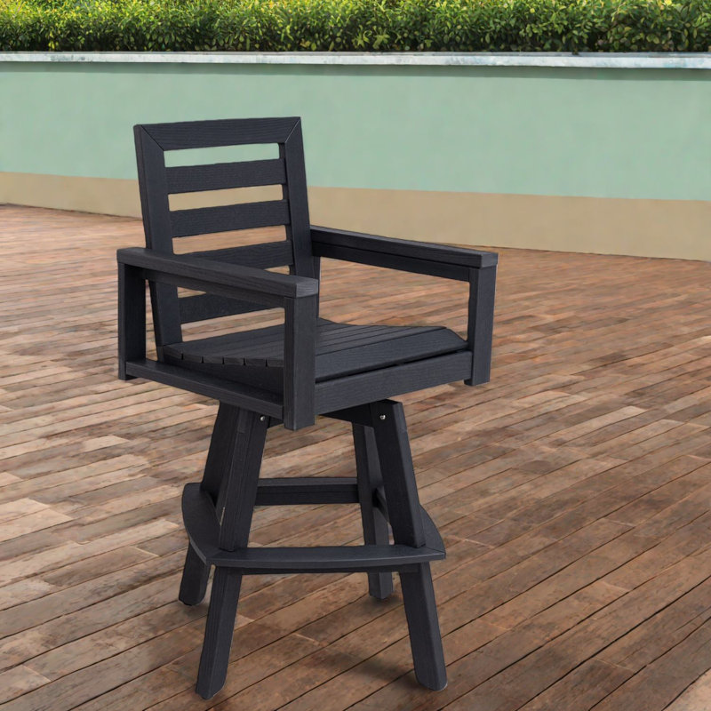 Tabourets de bar durables en PEHD, chaise pivotante à 360 °, sièges de terrasse modernes