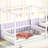 Canopy Frame Floor Bed With Fence, Guardrails-1149976059-1149976060