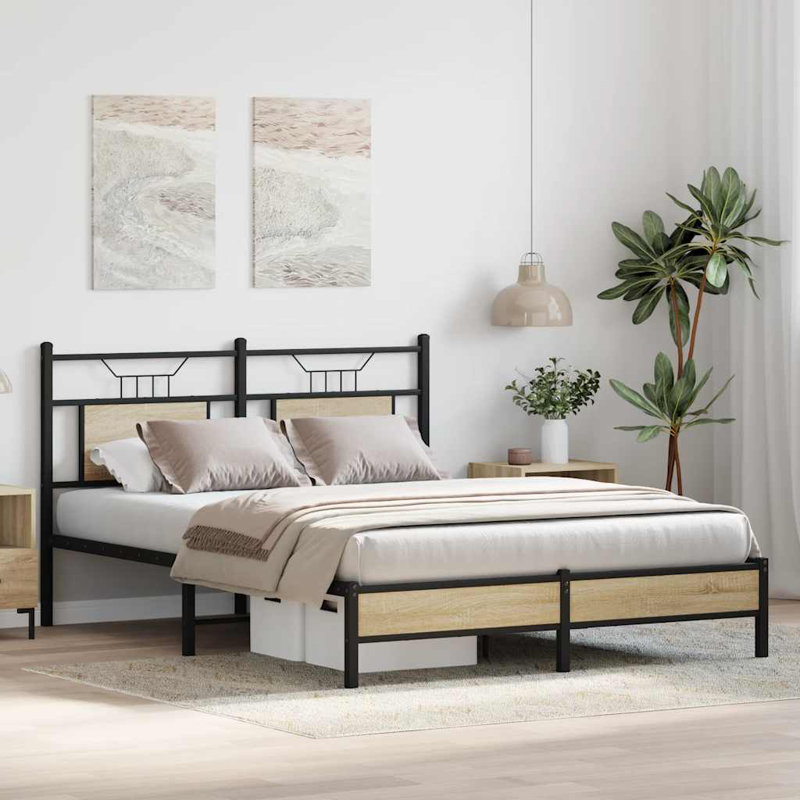 Bed, Sonoma Oak, 137 x 190cm