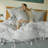 100% Linen Duvet Cover Set, 3 Pieces Belgian Flax Breathable Bedding,  (1 Comforter Cover+2 Pillowshams) With Tie Closure Style-115111607-115111606