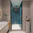 Universal Pivot Shower Door,Open Outside,With 1/4" Tempered Glass-112517912