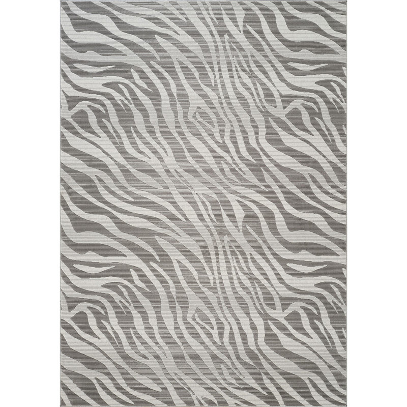 Tapis gris Geometrix 7 pi 10 po x 10 pi 6 po Geometrix