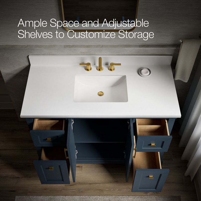 49.02 in. Single Vanity, Tidal Blue