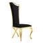 Chaise d'appoint en velours noir Hudayfi