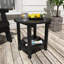 Round Outdoor Side Table Adirondack Plastic/Resin Patio Side Table Weather Resistant End Table With Storage Shelf(Set Of Two)-114773187