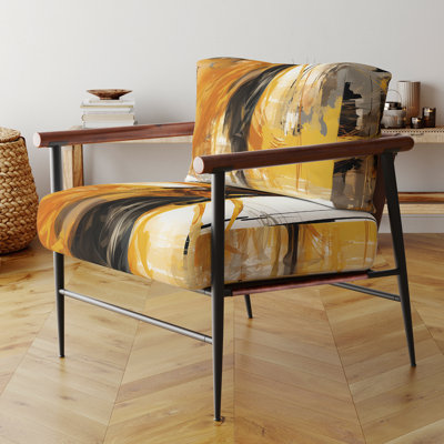 Vent noir et jaune - Fauteuil d'appoint rembourré