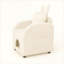 Fauteuil d'appoint en tissu à oreilles et à oreilles de lapin 2-en-1 beige et beige-1730761888
